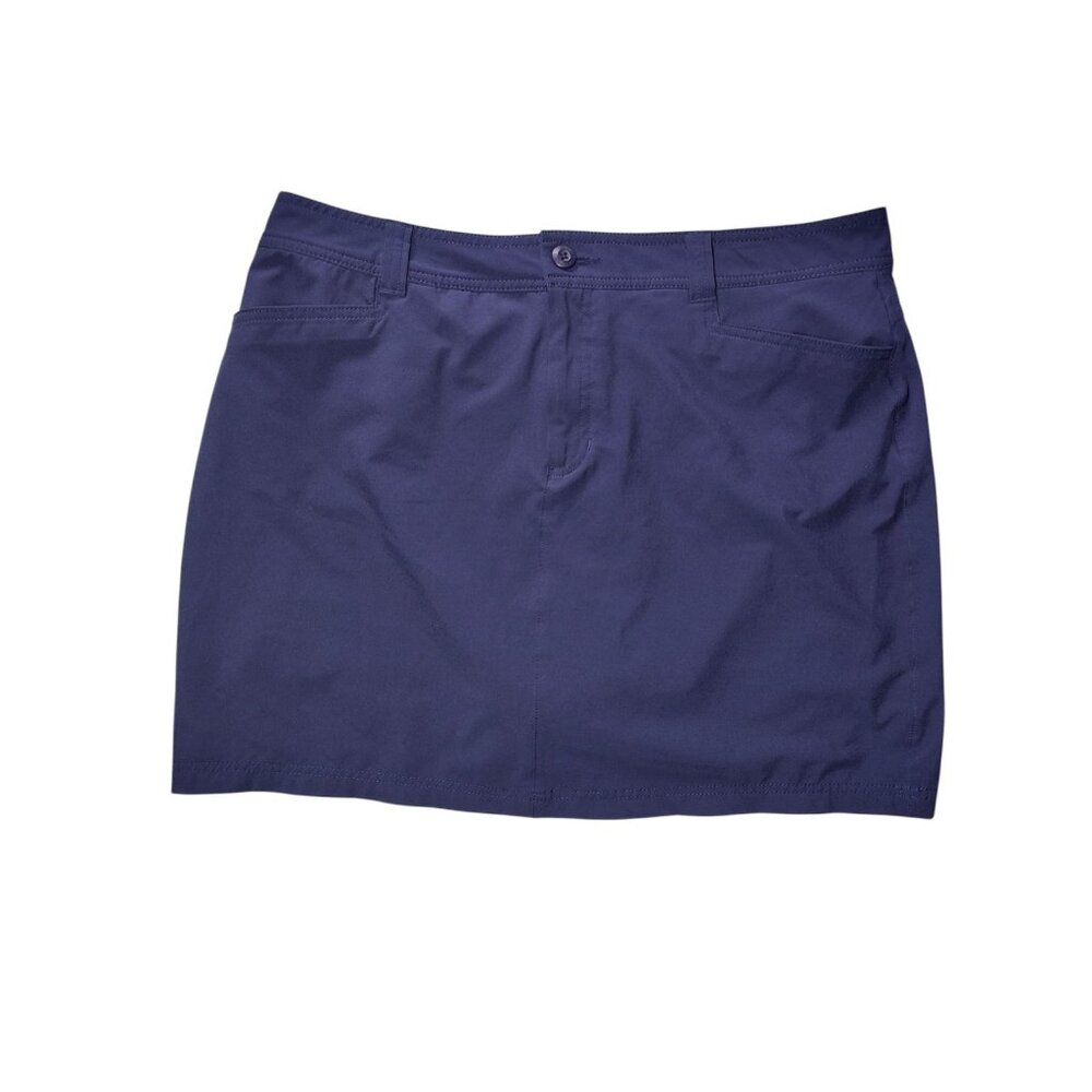 Eddie Bauer Activewear High Rise Mini Skirt Skort Navy Blue 14